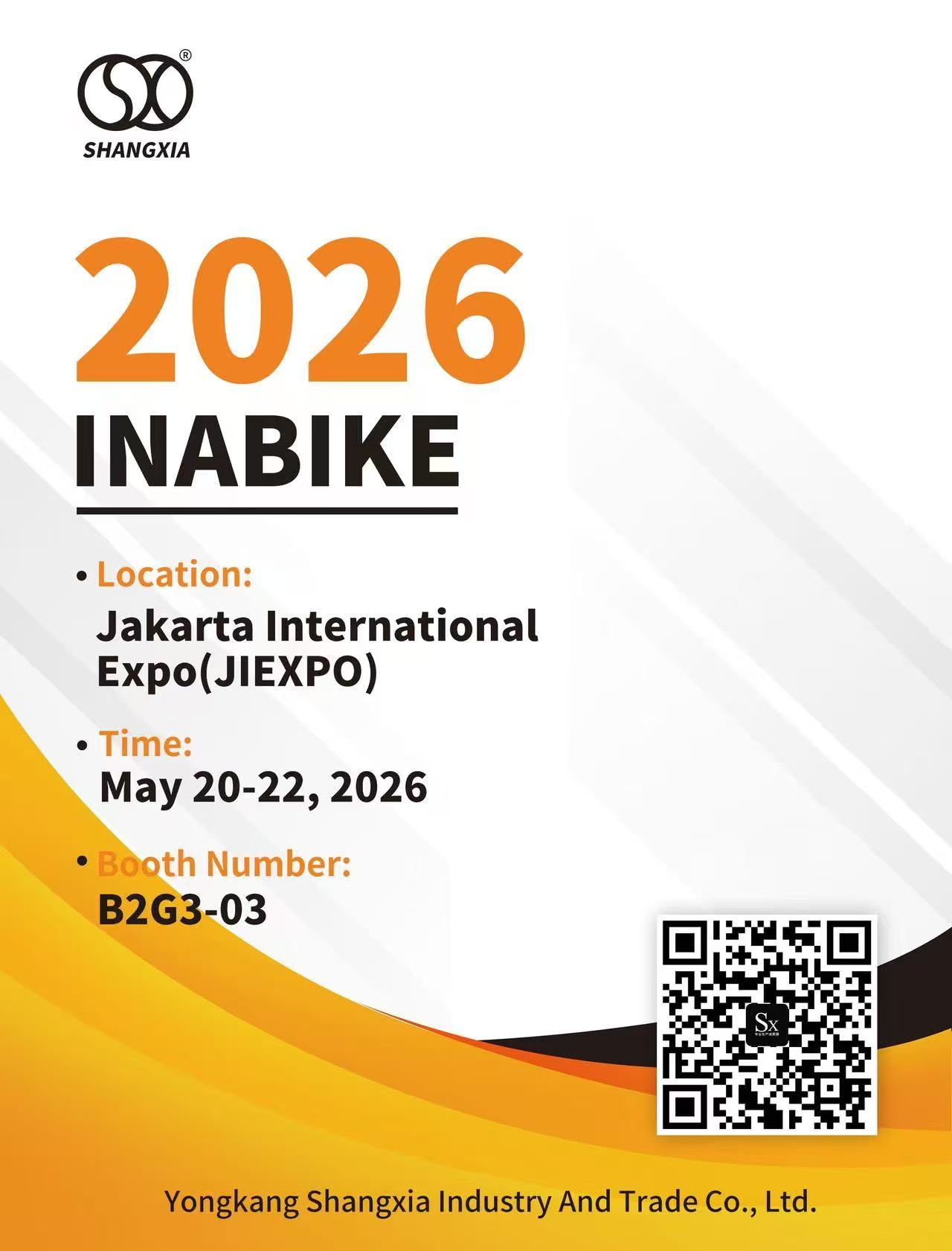 2026 Inabike Exhibition，SXJZ motorcykelstötdämpare kommer！