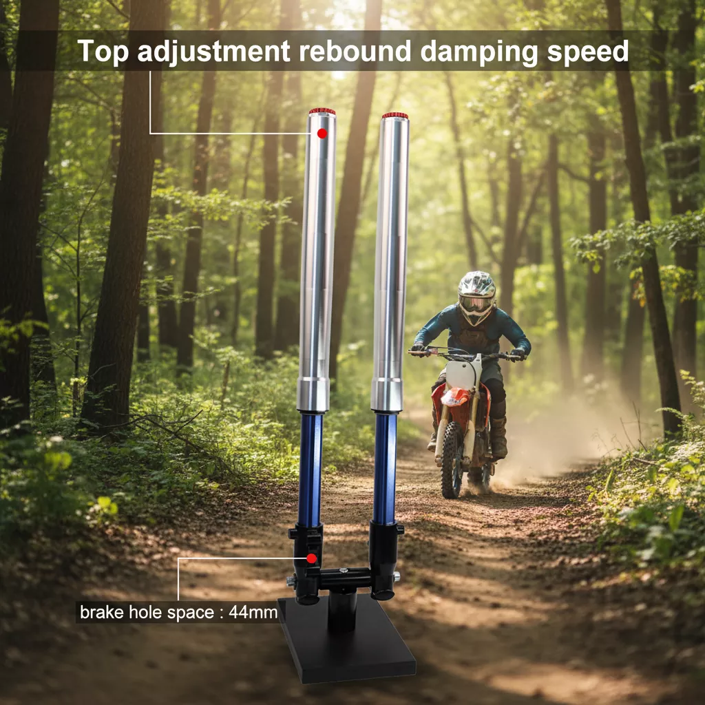 44 mm fot inverterad gaffel Rebound Justerbar Motorcykel Stötdämpare
