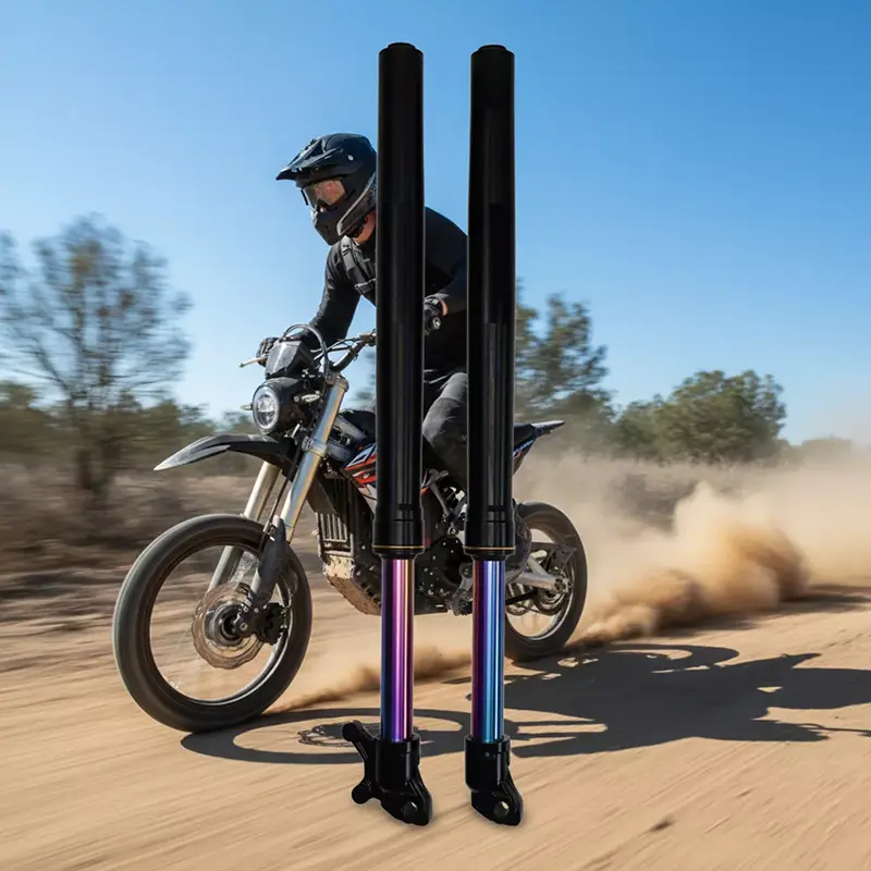 Rainbow Color Custom inverterad framgaffel Motorcykel Stötdämpare